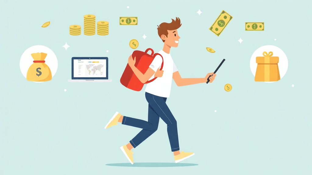 Person verdient schnell Geld durch verschiedene Online- und Offline-Nebenjobs