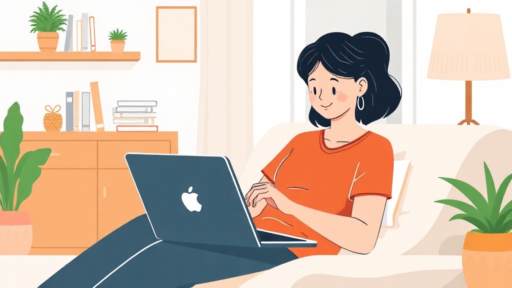 Person verdient Geld mit Online-Umfragen am Laptop