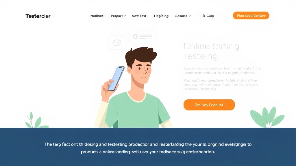 Person testet Produkte und gibt Feedback für Testerhelden